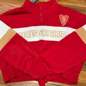 Chemistry Ski Crewneck Red Quarter Zip